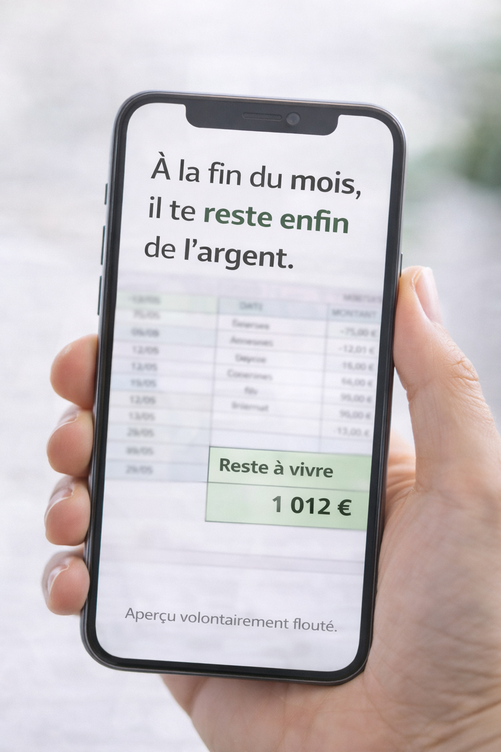 Aperçu du tableau budget 3